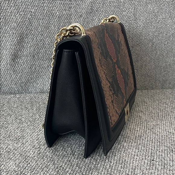 INC International Concepts Brown Snake Print Shoulder Bag - Picture 3 of 16